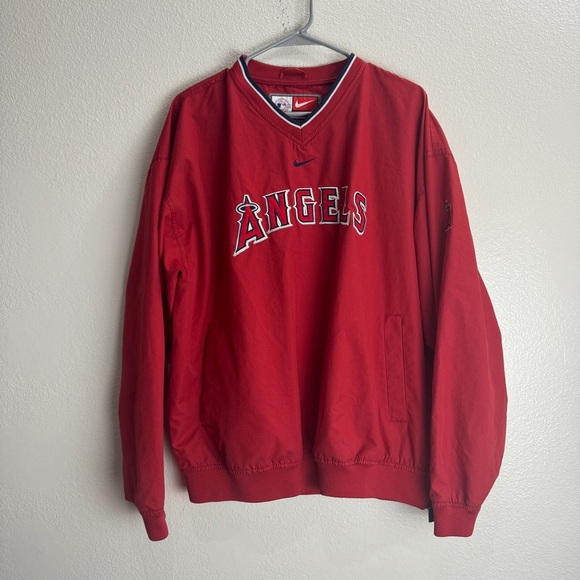Nike Anaheim Angels Warm Up Jacket Vintage Size Large - Picture 1 of 7